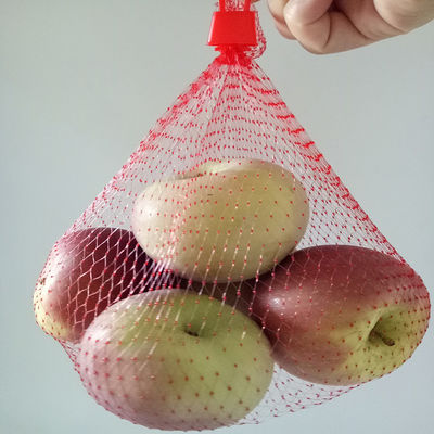 80 Mesh Red-LDPE Mesh Vegetable Storage Bags For Fruit